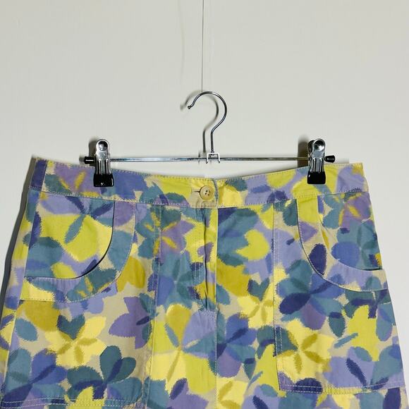 J Jill pastel floral 100% cotton skirt Sz 10P - Picture 3 of 10